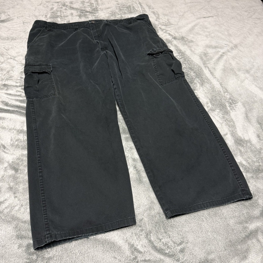 Wrangler Cargo Pants Mens 44x30 Black Workwear 70LEWBL Skater Grunge Baggy